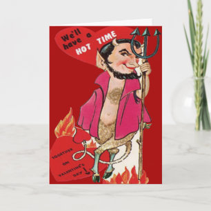 Vintage Retro Devil Valentine Card