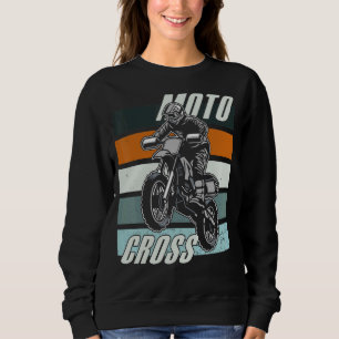 Vintage Retro Dirtbike Motocross Mx Sweatshirt