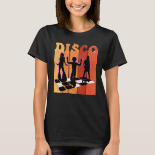 Vintage Retro Disco Dance Floor 70s Party Theme T-Shirt