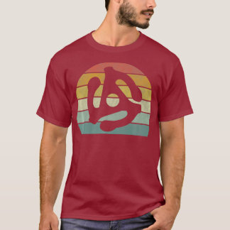 Vintage Retro DJ 45 RPM Adapter Turntable Record T-Shirt