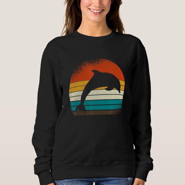 Vintage Retro Dolphin Sweatshirt (Front)