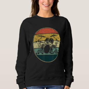 Vintage Retro Drumsticks Drummer Drumset Drums Sweatshirt