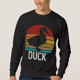 Vintage Retro Duck Sunset 70s 80s 90s Duck Party Sweatshirt