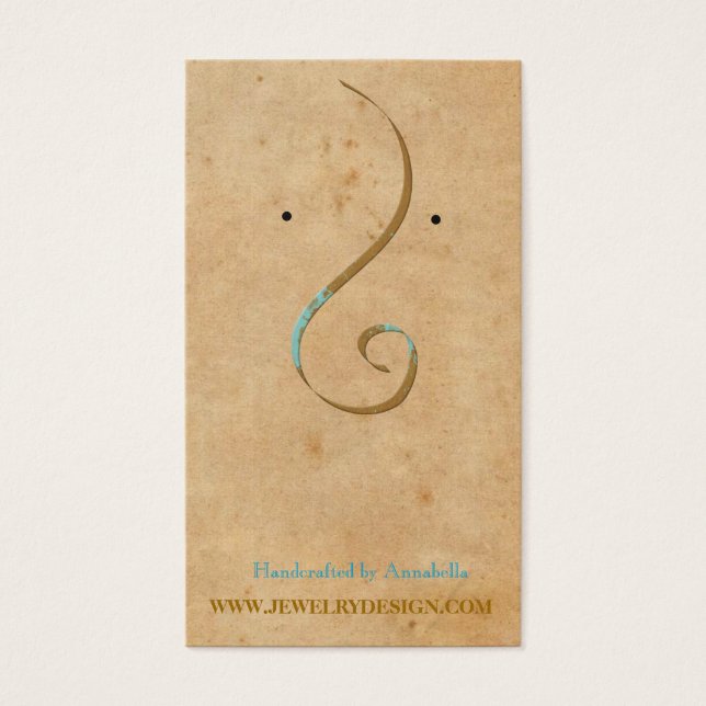 Vintage Retro Earring Holder Jewellery Display (Front)