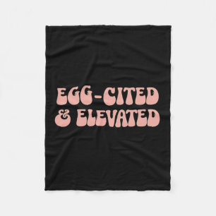 Vintage Retro Easter Joke Egg-cited And Elevated Fleece Blanket