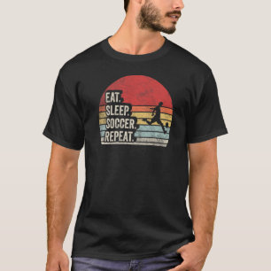 Vintage Retro Eat Sleep Soccer Repeat Soccer T-Shirt