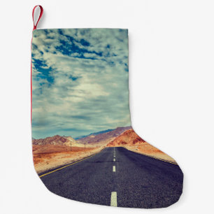 Vintage retro effect filtered hipster style travel small christmas stocking