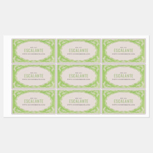 Vintage Retro Elegant Floral Green Beige Frame