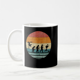Vintage Retro Evolution Of Bowling Player Bowler S Coffee Mug