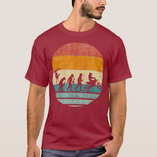 Vintage Retro Evolution Of Motocross Dirt Bike T-Shirt