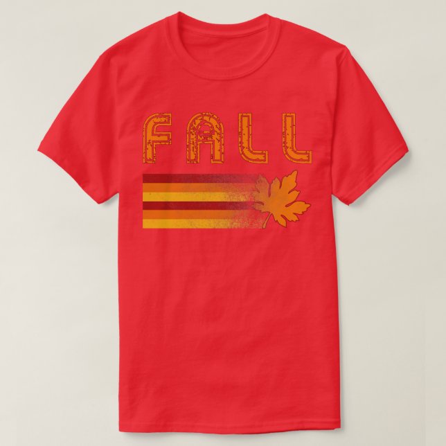 Vintage Retro Fall Leaf T-Shirt (Design Front)