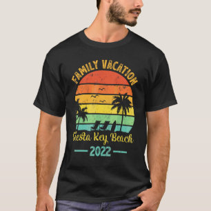 Vintage Retro Family Vacation 2022 Florida Siesta T-Shirt