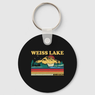 Vintage Retro Family Vacation Alabama Weiss Lake Key Ring