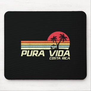 Vintage Retro Family Vacation Costa Rica Pura Vida Mouse Pad