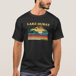 Vintage Retro Family Vacation Wisconsin Dubay Lake T-Shirt