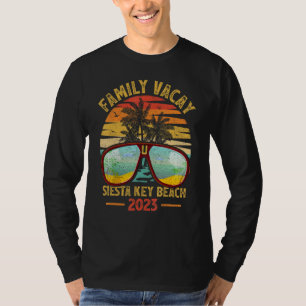 Vintage Retro Family Vacay 2023 Florida Siesta Key T-Shirt