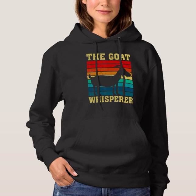 Vintage Retro Farmer The Goat Whisperer Hoodie (Front)