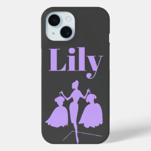 Vintage Retro Fashiion Silhouette iPhone 15 Case