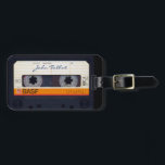 Vintage Retro Fashioned 80s Mixtape Audio Tape Tag<br><div class="desc">Old audio cassette to personalise with your name. tCustomizable travel luggage tag. Don't forget matching products in the same collection.</div>