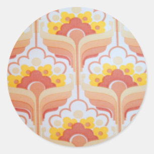 Vintage Retro Fifties Design Classic Round Sticker