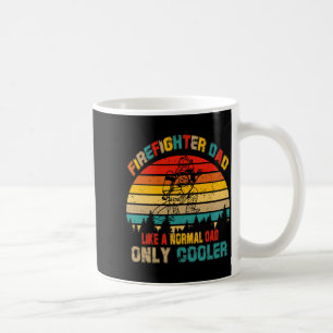 Vintage retro firefighter dad like a normal dad coffee mug