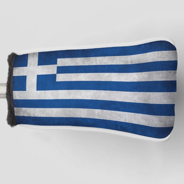 Vintage retro Flag of Greece Golf Head Cover (Front)