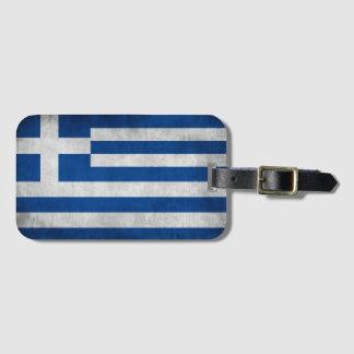 Vintage retro Flag of Greece Luggage Tag
