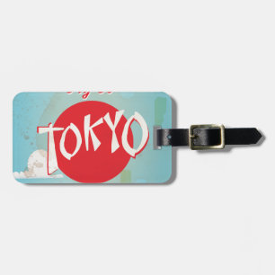 Vintage Retro Fly to Tokyo Travel Poster Luggage Tag