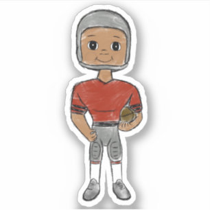 vintage retro football player silver red simple