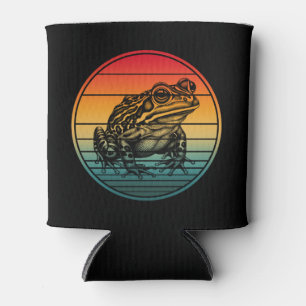 Vintage Retro Frog Amphibian Toad Can Cooler