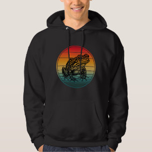 Vintage Retro Frog Amphibian Toad Hoodie