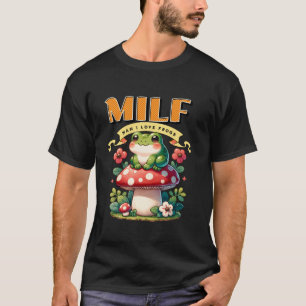 Vintage Retro Frog And Fungi Mushroom T-Shirt