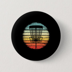 Vintage Retro Frolf Players Flying Disc Golf Sket 6 Cm Round Badge