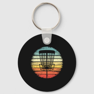 Vintage Retro Frolf Players Flying Disc Golf Sket Key Ring