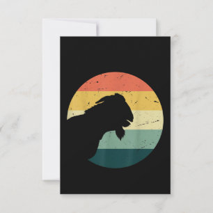 Vintage Retro Funny Animal Lover Goat Farmer Gifts Thank You Card