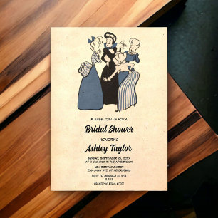 Vintage Retro Funny Bride Comic Book Bridal Shower Acrylic Invitations