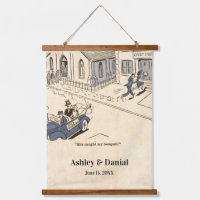 Vintage Retro Funny Old Couple 50s Rustic Wedding