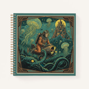 Vintage Retro-Futuristic Abyssal Explorer Journal