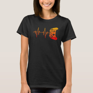 Vintage Retro Gamer Heartbea Video Game Gaming T-Shirt