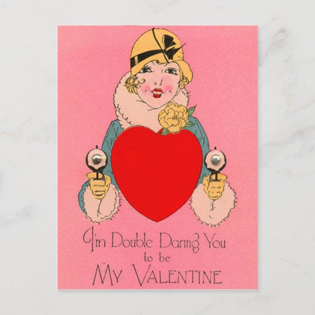 Vintage Retro Gangster Valentine Card (Front)
