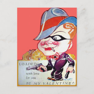 Vintage Retro Gangster Valentine Card