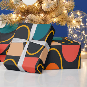 Vintage Retro Geometric Abstract Pattern Wrapping Paper