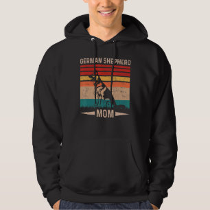 Vintage Retro German Shepherd Mum Mother's Day Hoodie