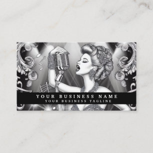 Vintage Retro Glam Girl Business Cards