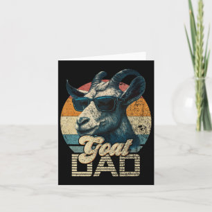 Vintage Retro Goat Dad Best Goat Daddy Funny Fathe Card