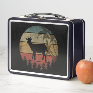 VINTAGE RETRO GOAT METAL LUNCH BOX