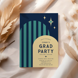Vintage Retro Graduation Party Invitation