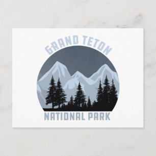 Vintage retro Grand Teton National Park Wyoming Postcard