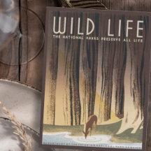 Vintage Retro Grand Wild Life National Park