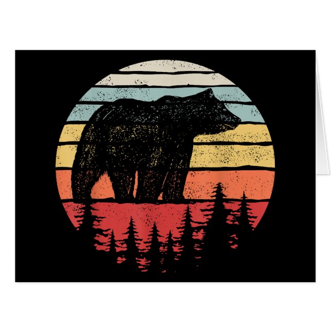 Vintage Retro Grizzly Bear (Front Horizontal)